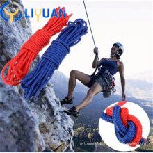 100% Polyester Braided Rock Climbing Rope with Hooks